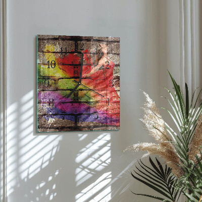 Wanduhr aus glas Ziegel