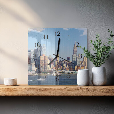 Wanduhr aus glas Horizont