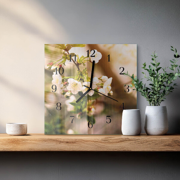 Wanduhr aus glas Natur