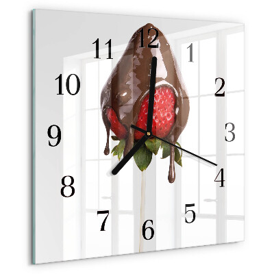 Wanduhr aus glas Schokolade