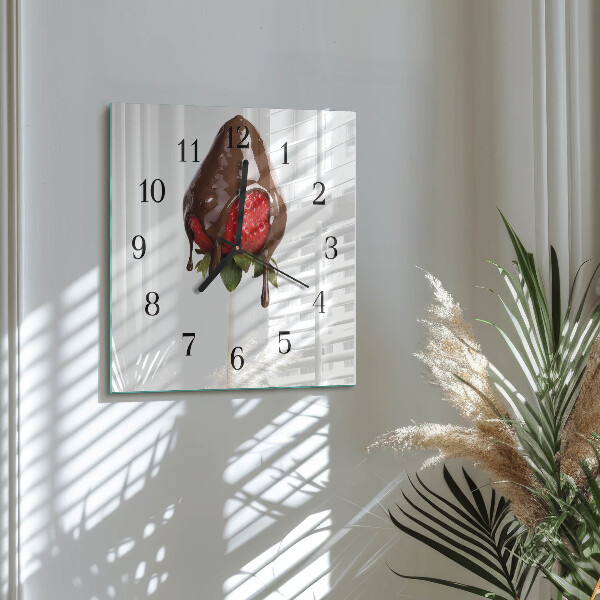 Wanduhr aus glas Schokolade
