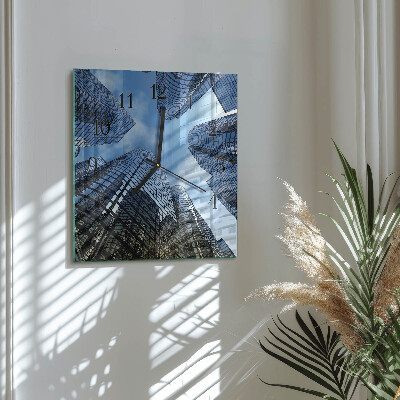 Wanduhr aus glas Glasgebäude