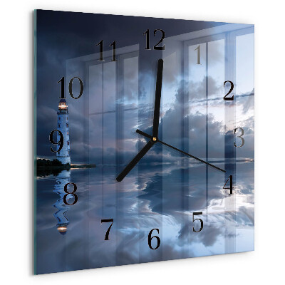 Wanduhr aus glas Leuchtturm