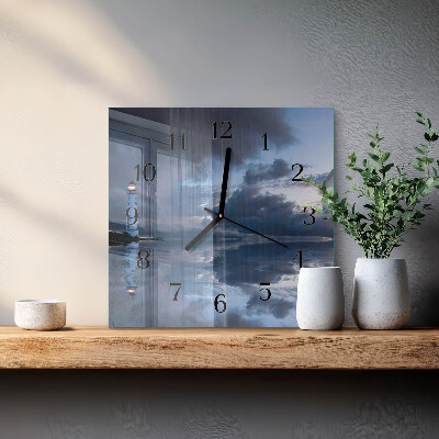 Wanduhr aus glas Leuchtturm