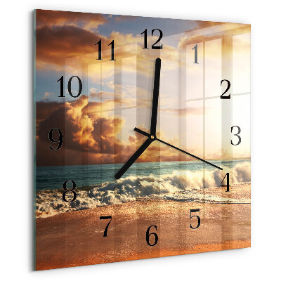Wanduhr aus glas Sandküste