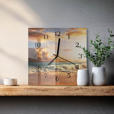 Wanduhr aus glas Sandküste
