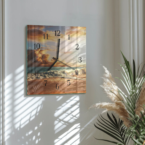 Wanduhr aus glas Sandküste