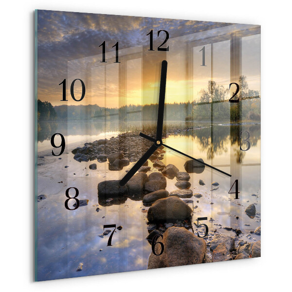 Wanduhr aus glas Natura-See