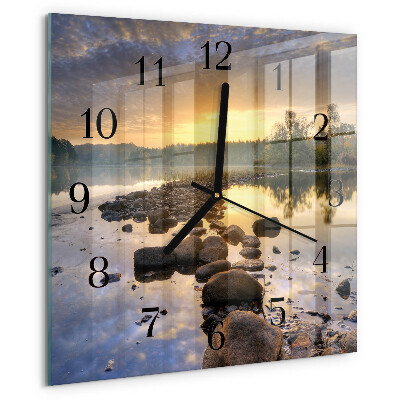Wanduhr aus glas Natura-See