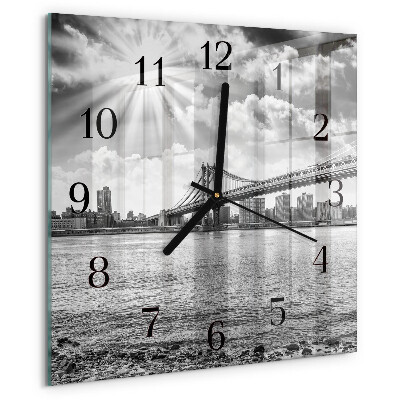 Wanduhr aus glas Brücke