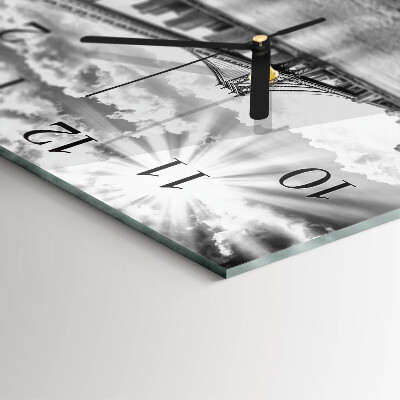 Wanduhr aus glas Brücke