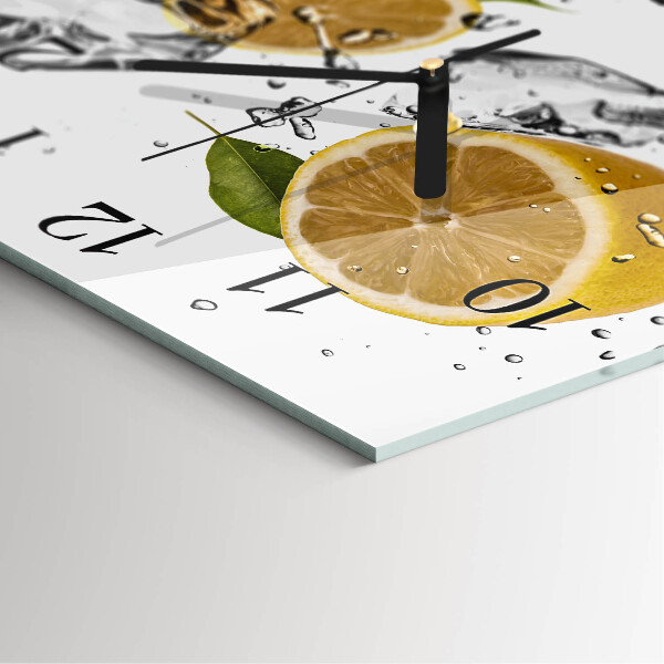Wanduhr aus glas Zitronensäure