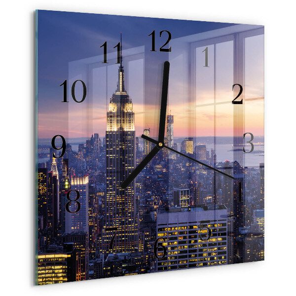 Wanduhr aus glas Stadt