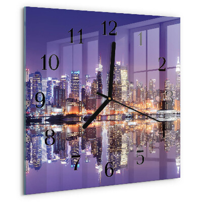 Wanduhr aus glas Stadt