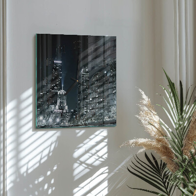 Wanduhr aus glas Stadt