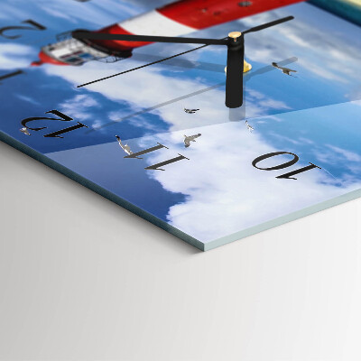 Wanduhr aus glas Leuchtturm