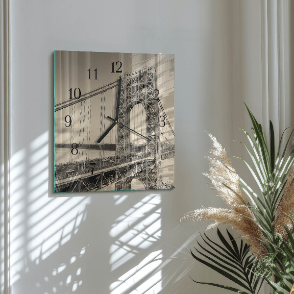 Wanduhr aus glas Golden Gate