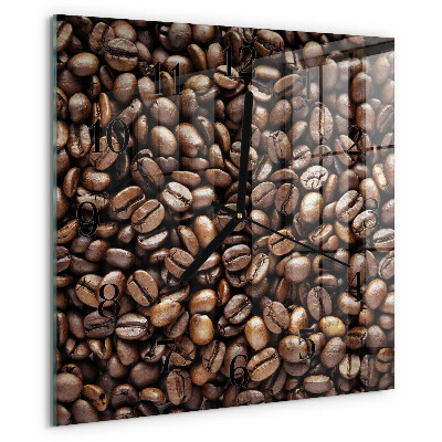 Wanduhr aus glas Kaffeebohnen