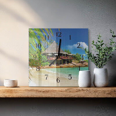 Wanduhr aus glas Insel