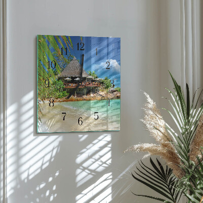 Wanduhr aus glas Insel