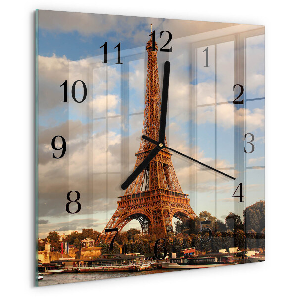 Wanduhr aus glas Paris