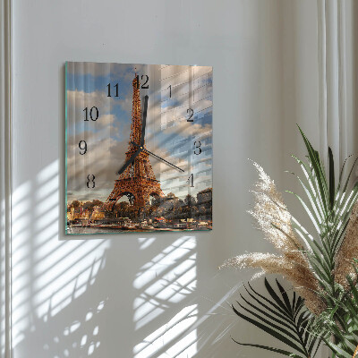 Wanduhr aus glas Paris