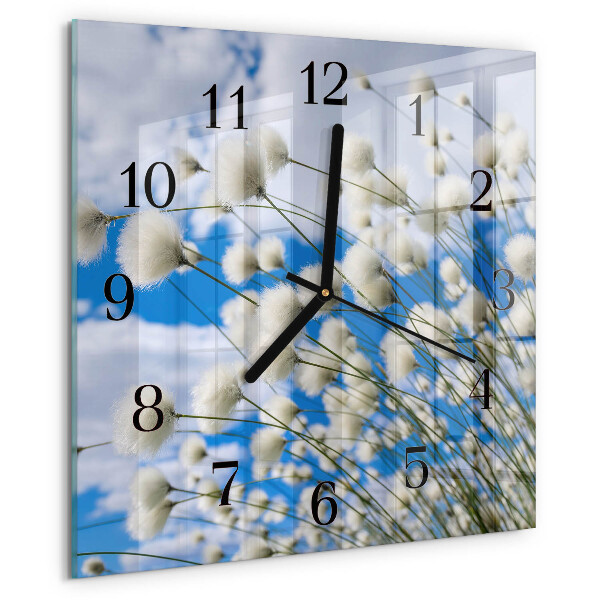 Wanduhr aus glas Baumwolle
