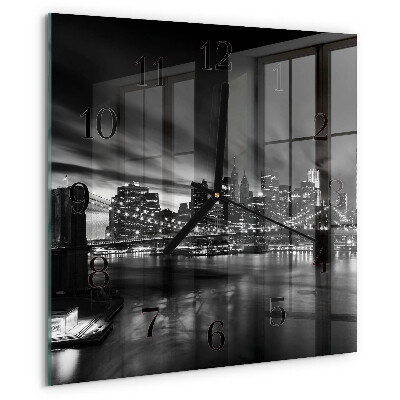 Wanduhr aus glas Stadt