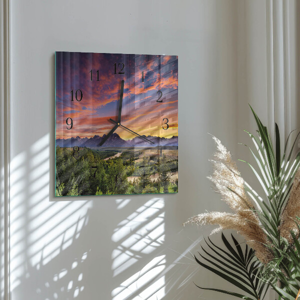 Wanduhr aus glas Landschaft