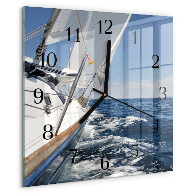 Wanduhr aus glas Yacht
