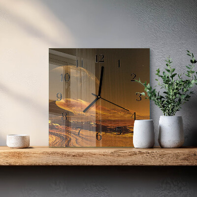 Wanduhr aus glas Wüste