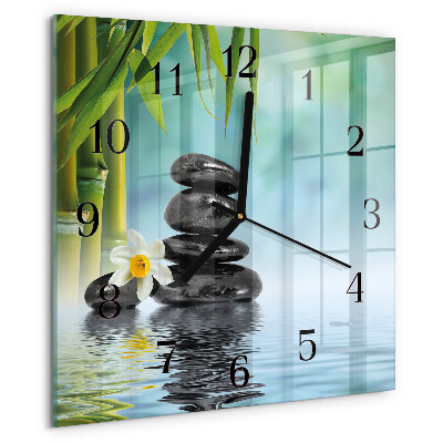 Wanduhr aus glas Steine