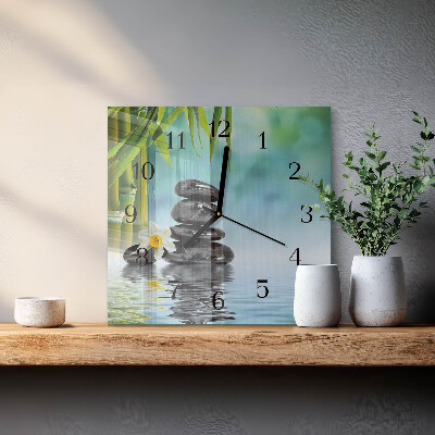 Wanduhr aus glas Steine