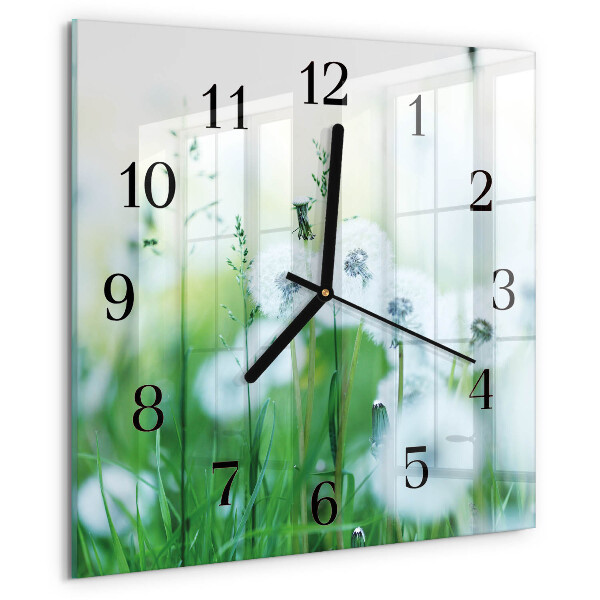 Wanduhr aus glas Wiese