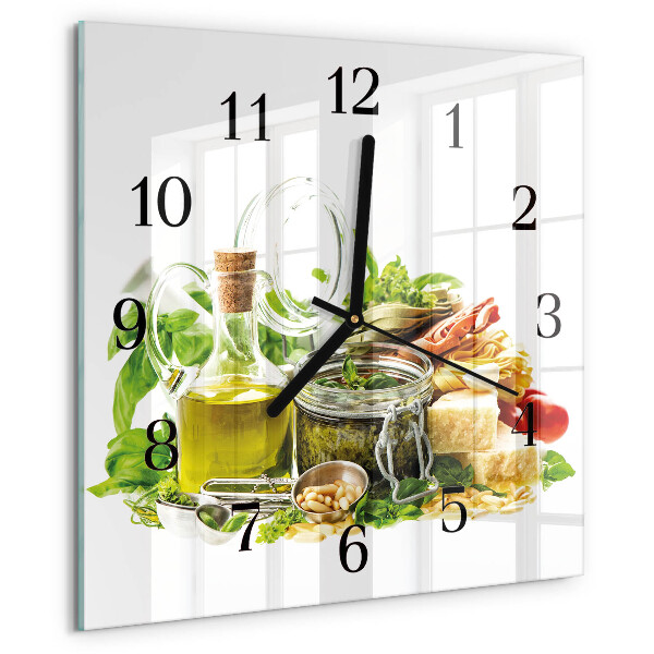 Wanduhr aus glas Nudeln mit Öl