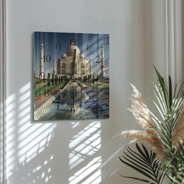 Wanduhr aus glas Taj Mahal