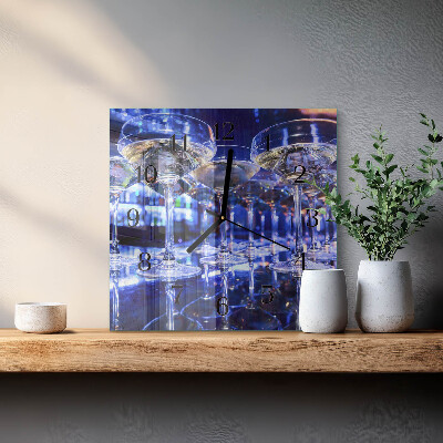 Wanduhr aus glas Gläser