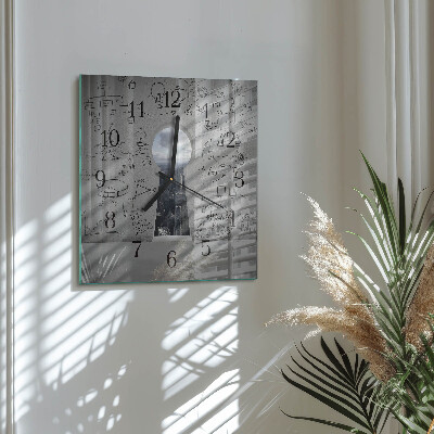 Wanduhr aus glas Schlüsselloch