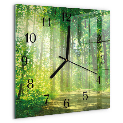 Wanduhr aus glas Waldnatur