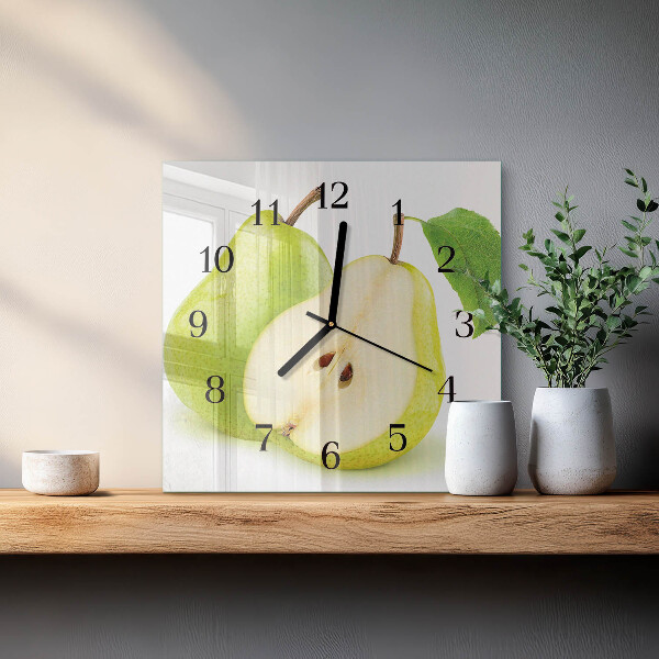 Wanduhr aus glas Birnen