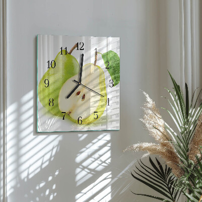 Wanduhr aus glas Birnen