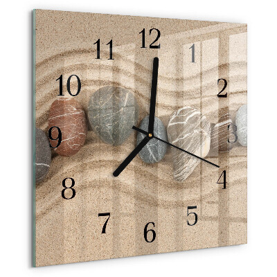 Wanduhr aus glas Steine ​​Sand