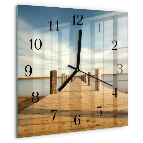 Wanduhr aus glas Brücke