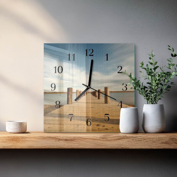 Wanduhr aus glas Brücke