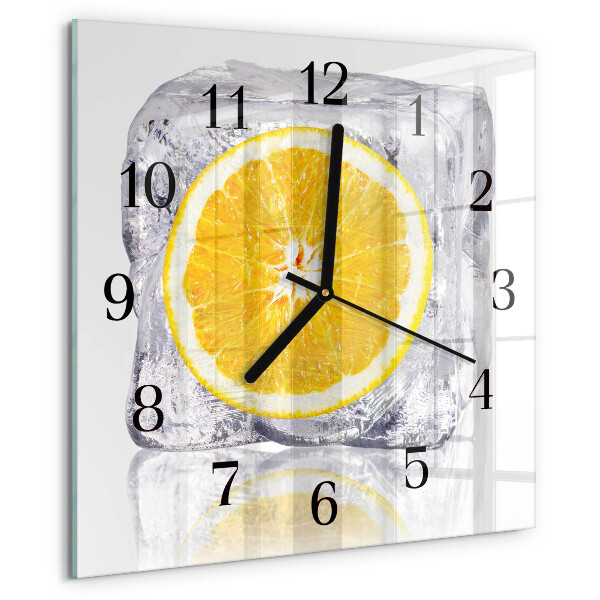 Wanduhr aus glas Orangeneis