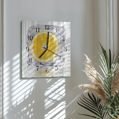 Wanduhr aus glas Orangeneis