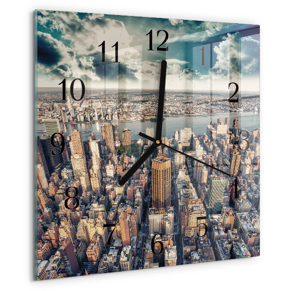 Wanduhr aus glas New York
