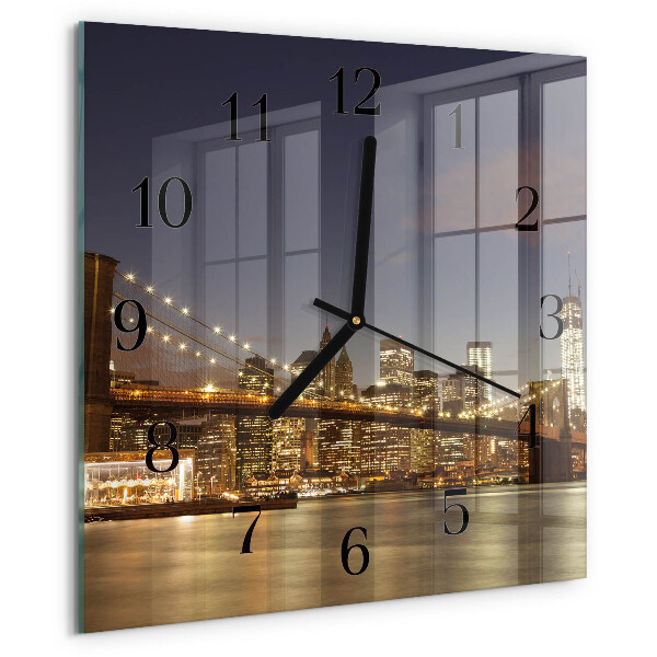 Wanduhr aus glas Nachtlicht