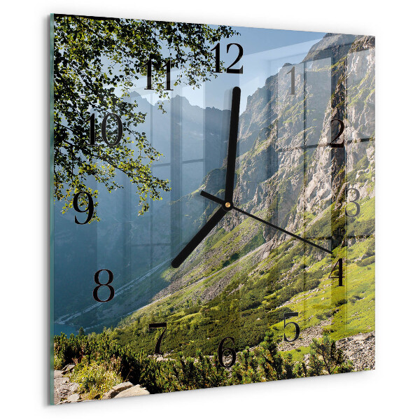 Wanduhr aus glas Gebirge