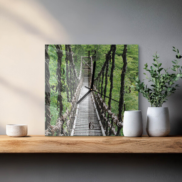 Wanduhr aus glas Hängebrücke